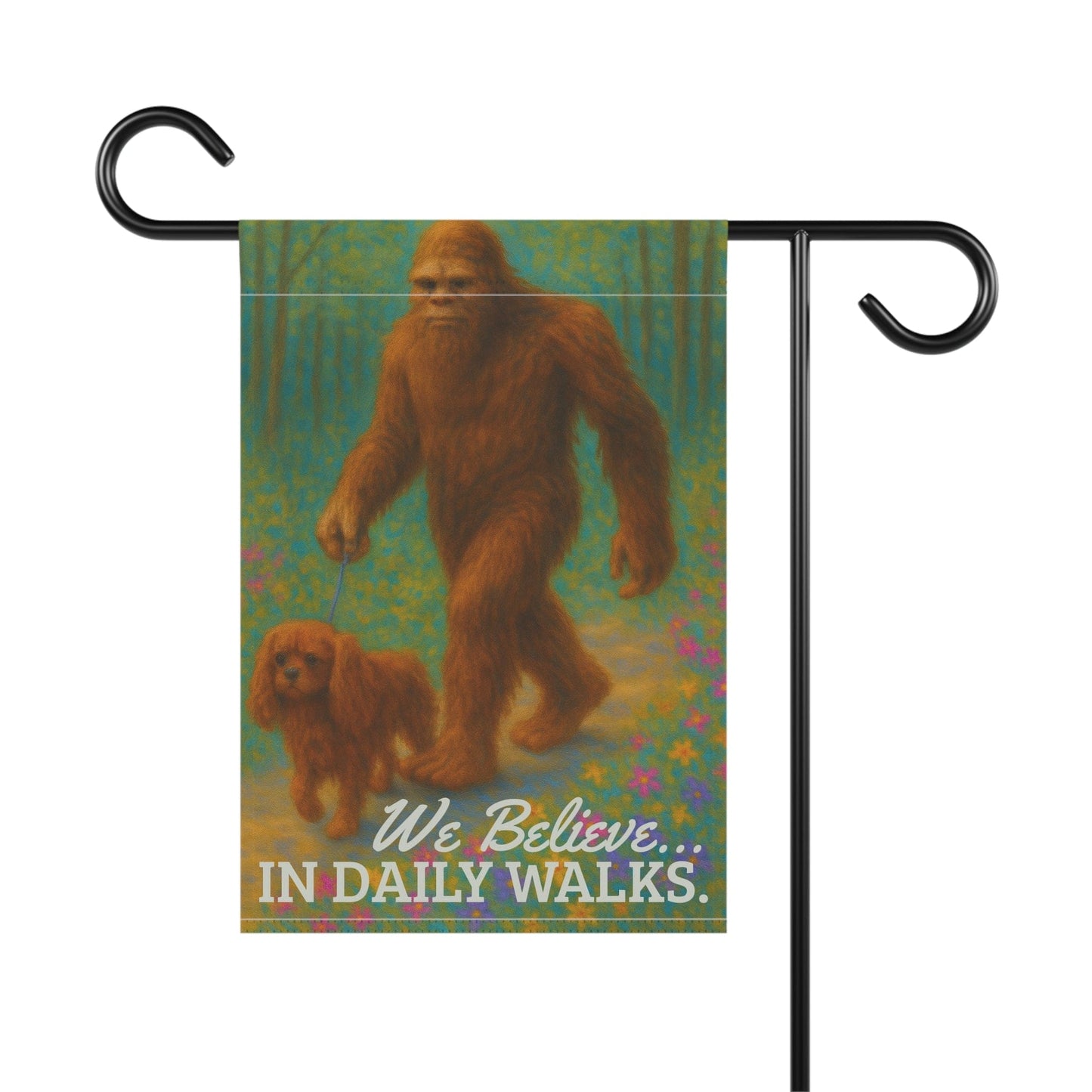 Ruby Cavalier Bigfoot Garden Flag