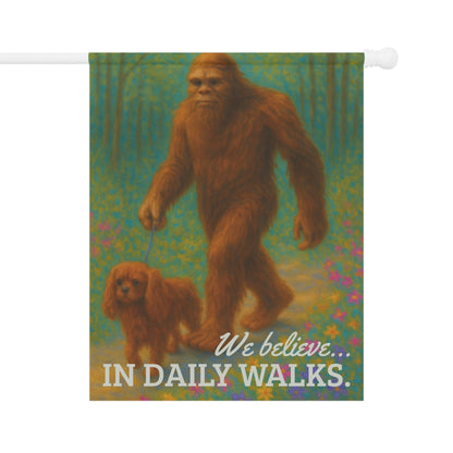 Ruby Cavalier Bigfoot Garden Flag