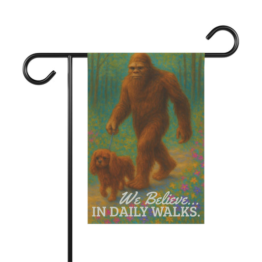Ruby Cavalier Bigfoot Garden Flag