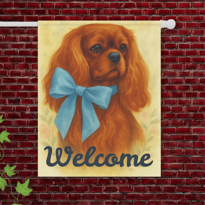 Ruby Cavalier Blue Coquette Garden Flag 24.5'' × 32''