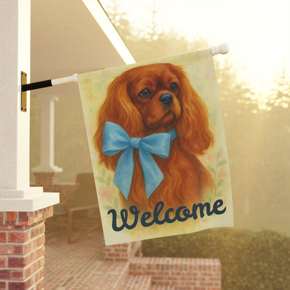 Ruby Cavalier Blue Coquette Garden Flag