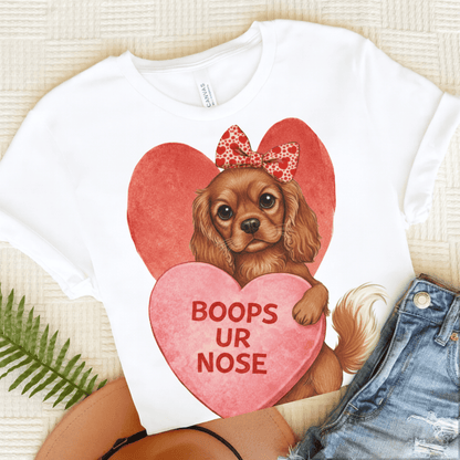 Personalized Cavalier Boops Unisex Tshirt White