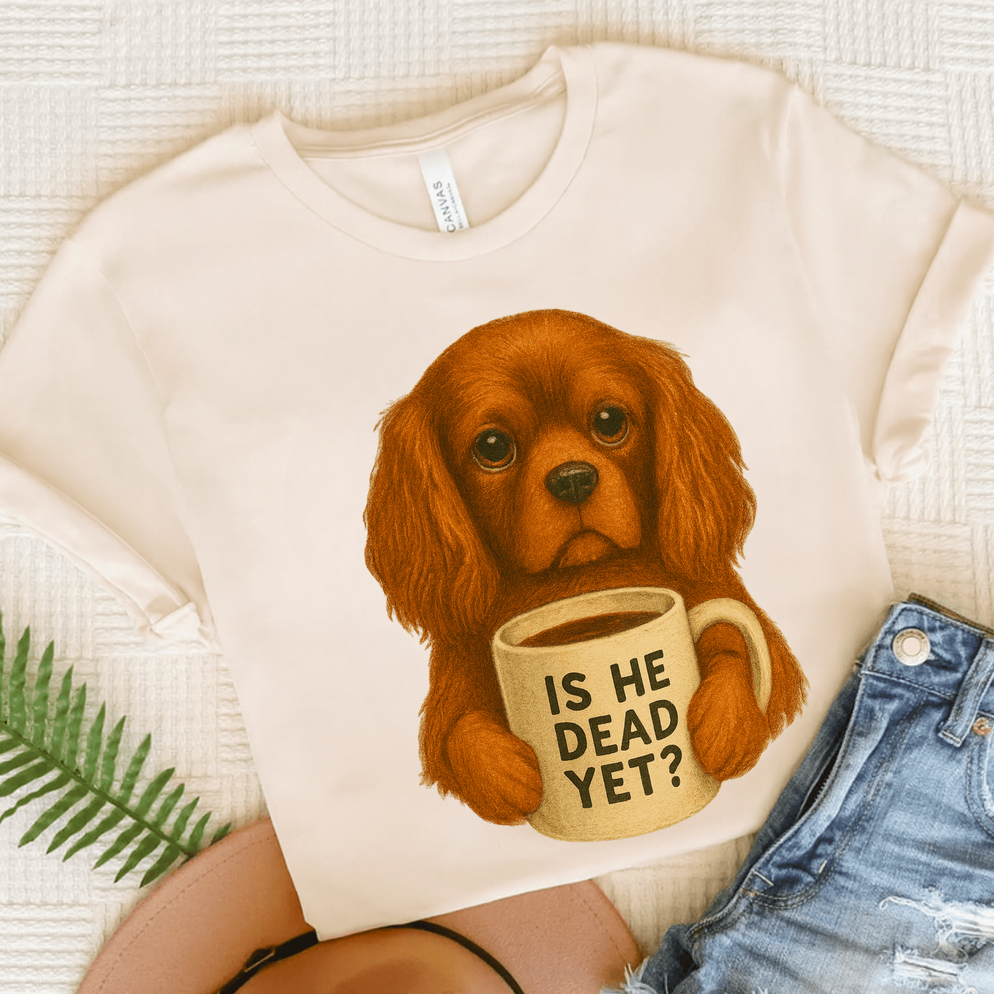 Ruby Cavalier Dead Yet TShirt Natural