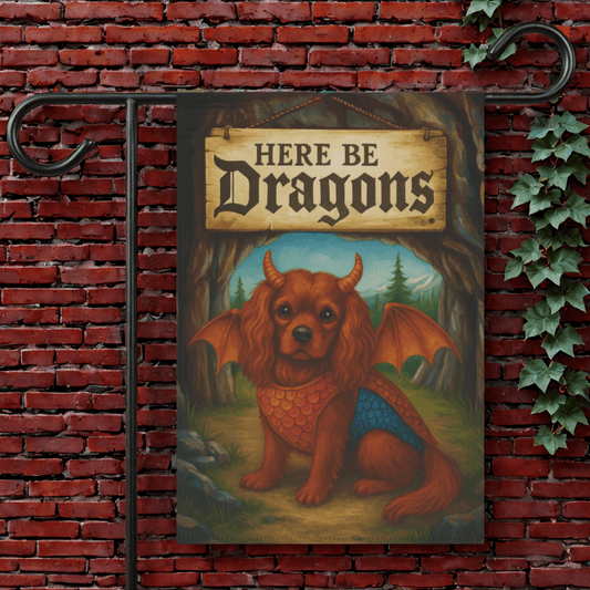 Ruby Cavalier Dragon Garden Flag 12'' × 18''
