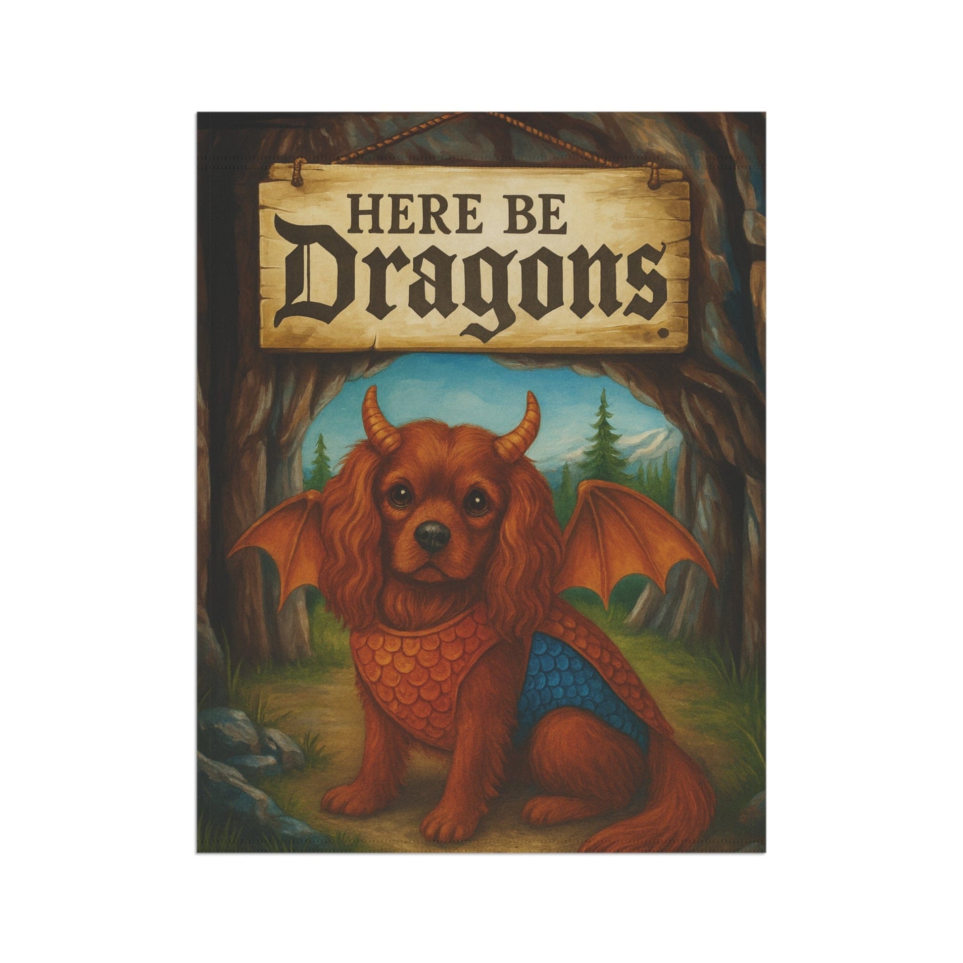 Ruby Cavalier Dragon Garden Flag