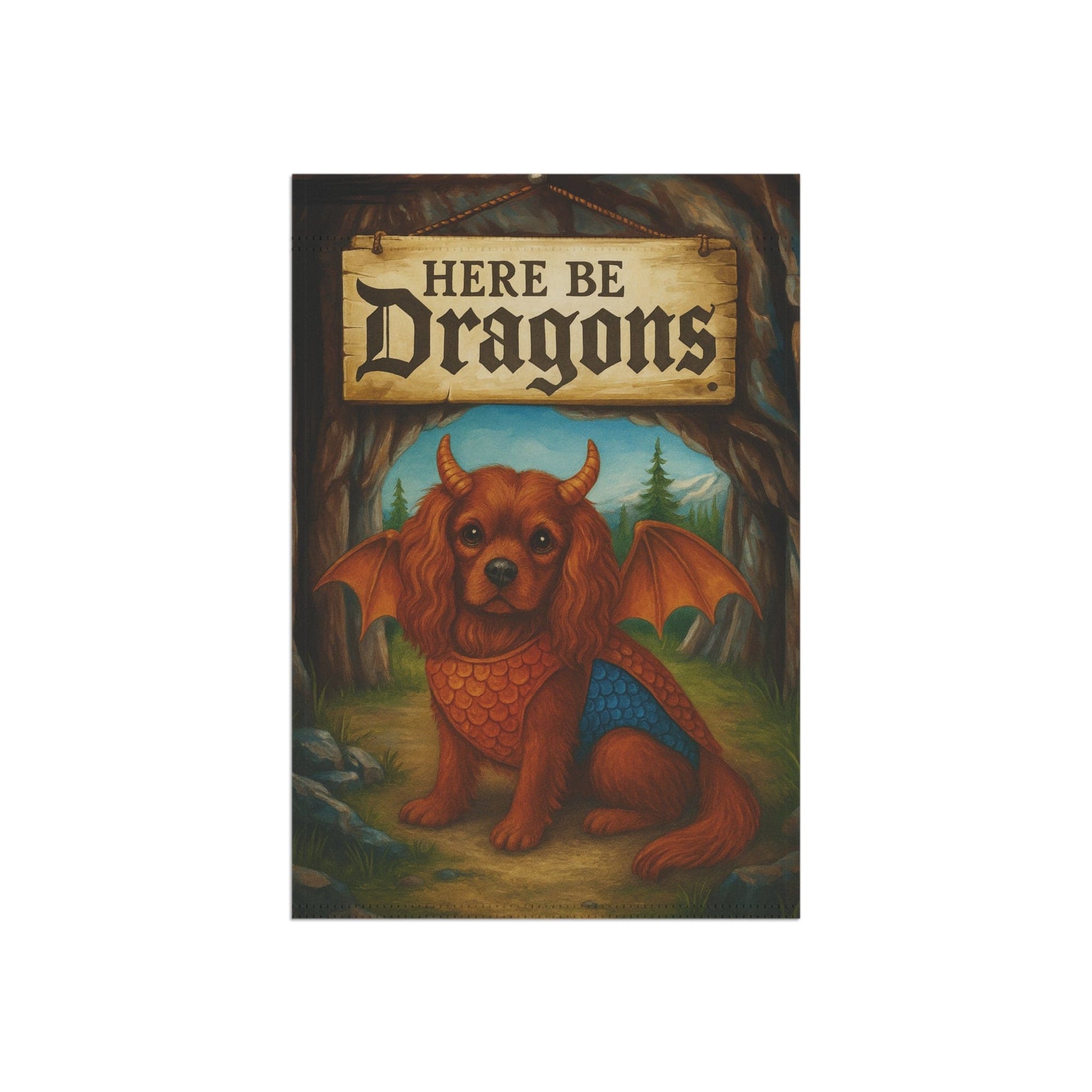 Ruby Cavalier Dragon Garden Flag