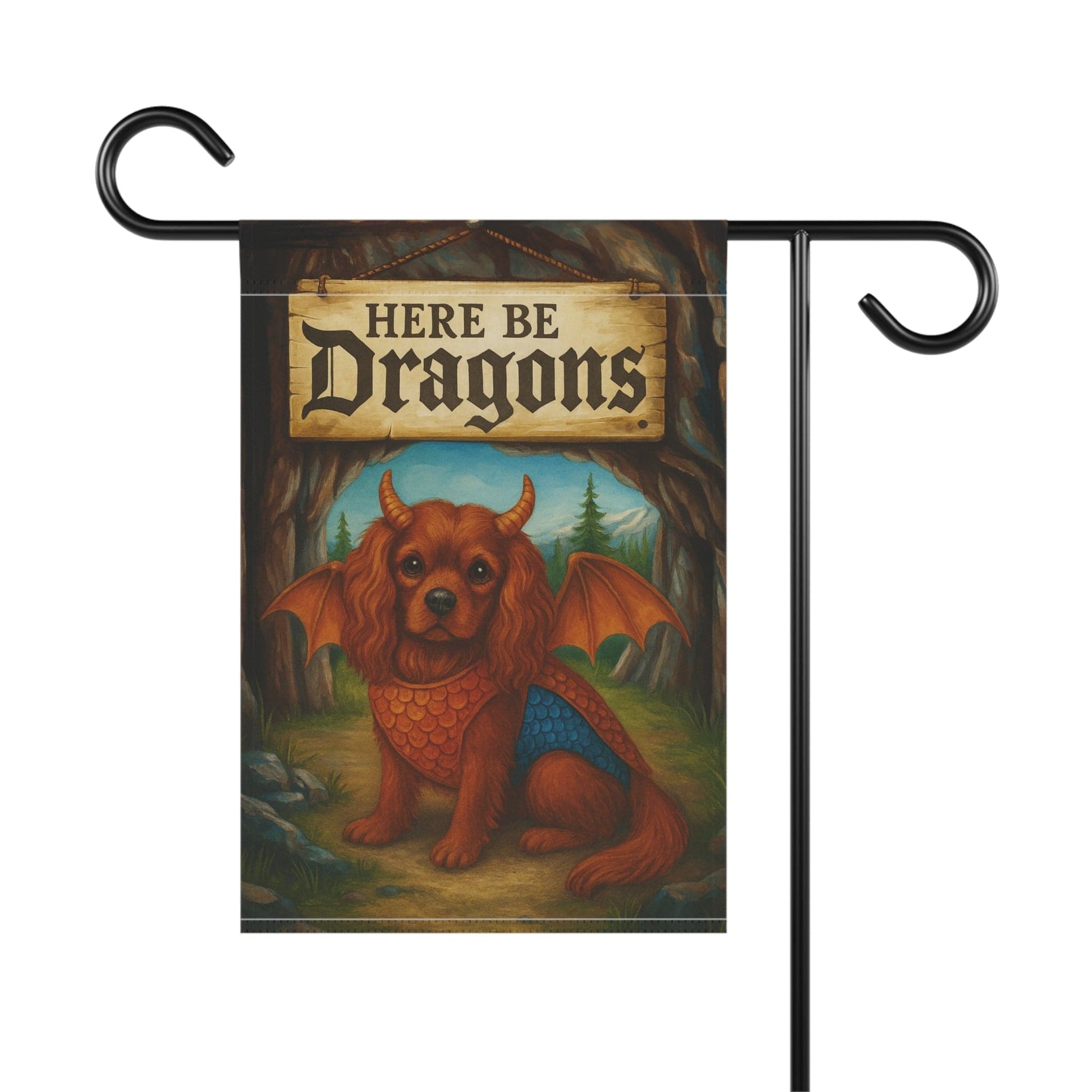 Ruby Cavalier Dragon Garden Flag