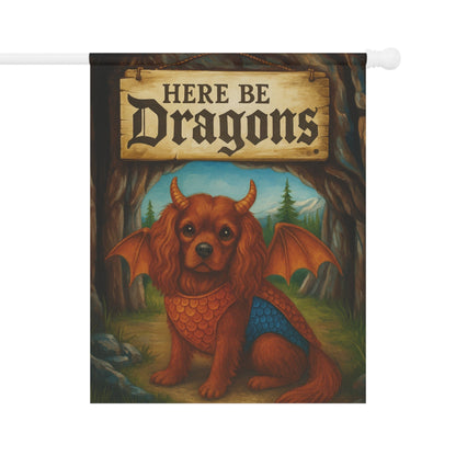 Ruby Cavalier Dragon Garden Flag