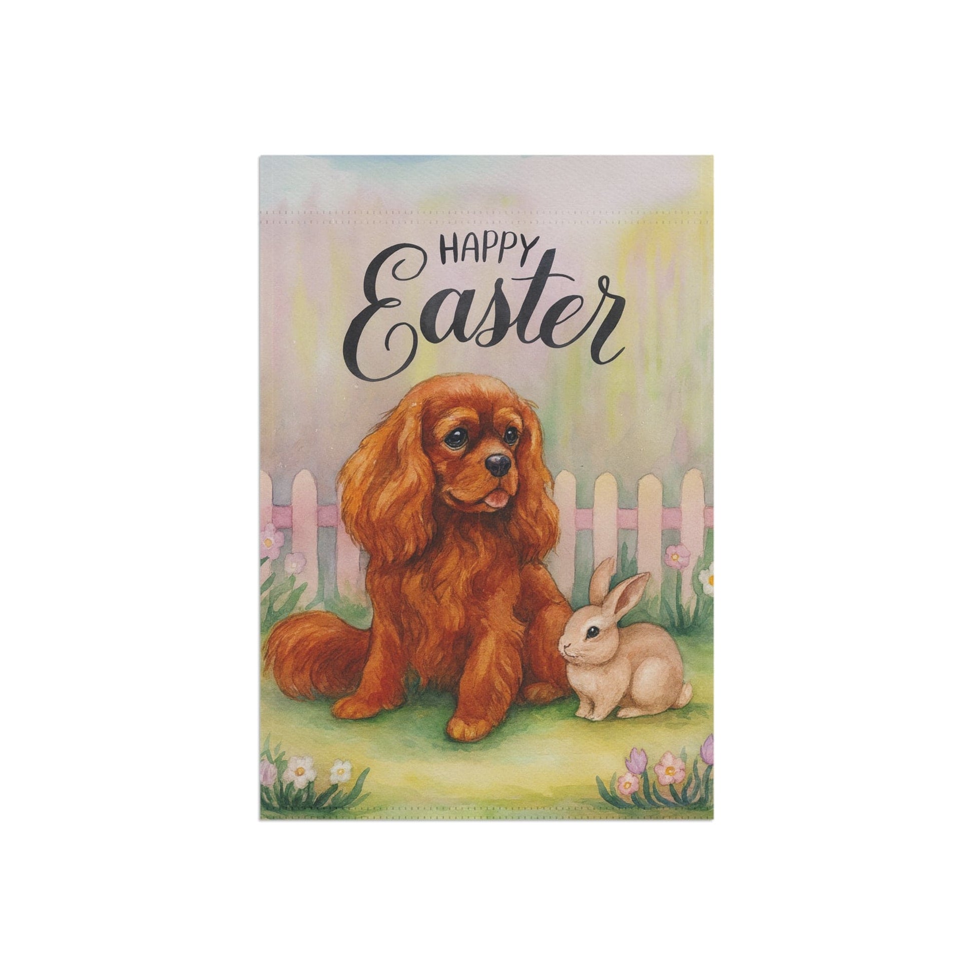 Ruby Cavalier Easter Garden Flag
