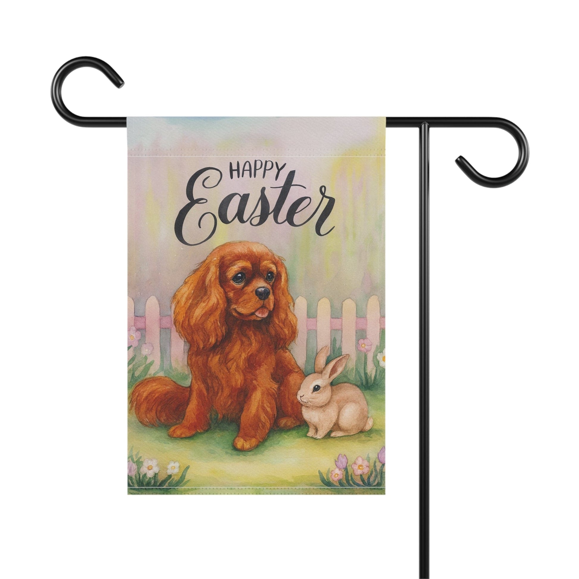 Ruby Cavalier Easter Garden Flag
