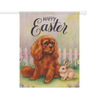 Ruby Cavalier Easter Garden Flag
