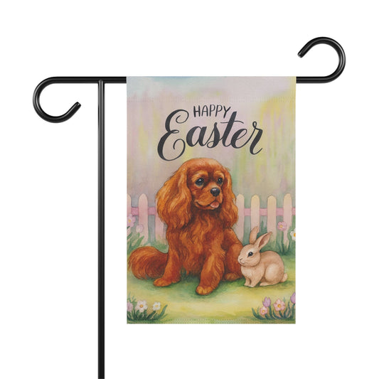 Ruby Cavalier Easter Garden Flag