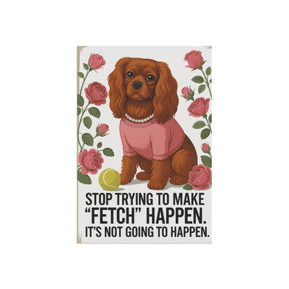 Ruby Cavalier Fetch Garden Flag
