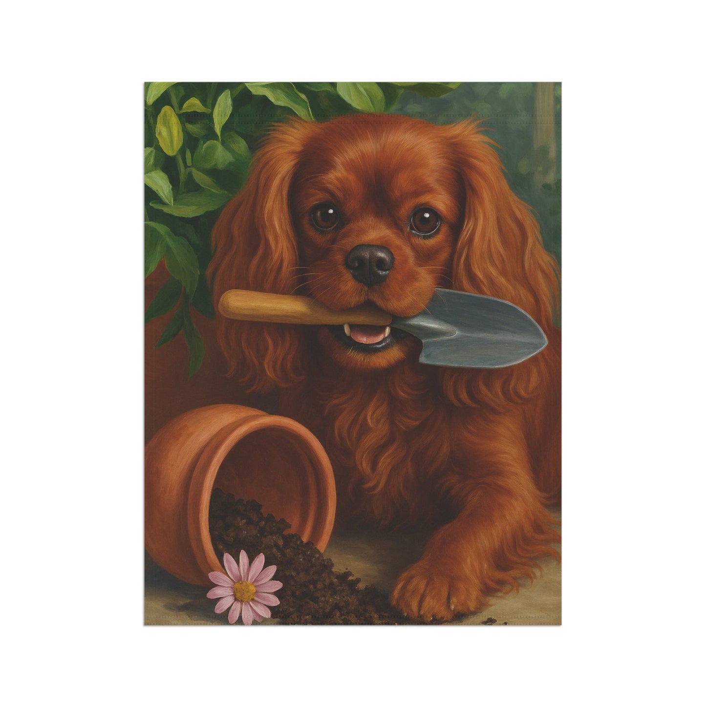 Ruby Cavalier Gardening Yard Flag