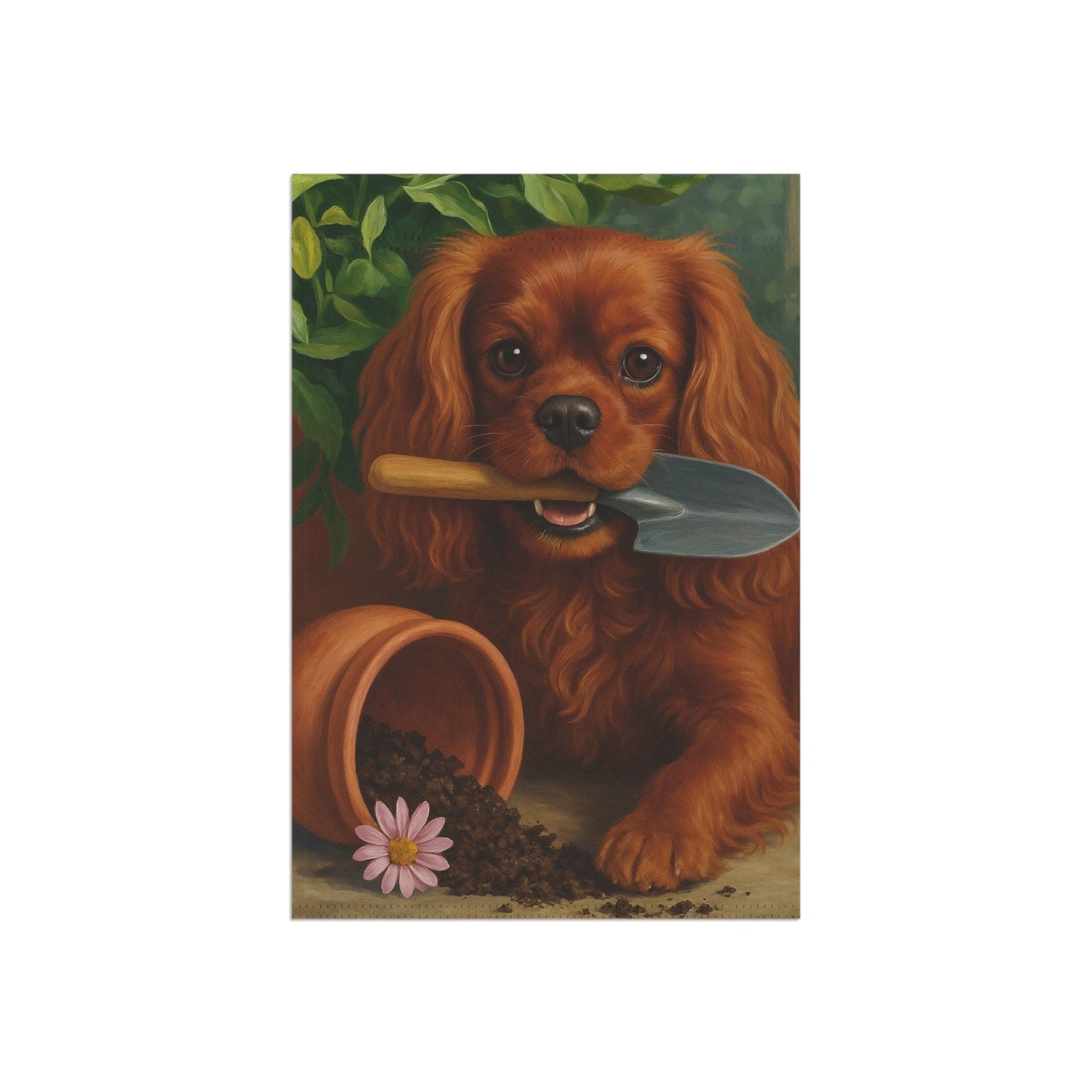 Ruby Cavalier Gardening Yard Flag