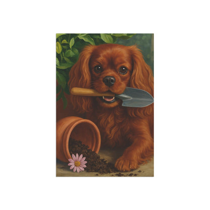 Ruby Cavalier Gardening Yard Flag