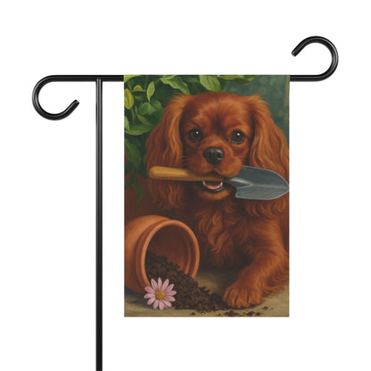 Ruby Cavalier Gardening Yard Flag