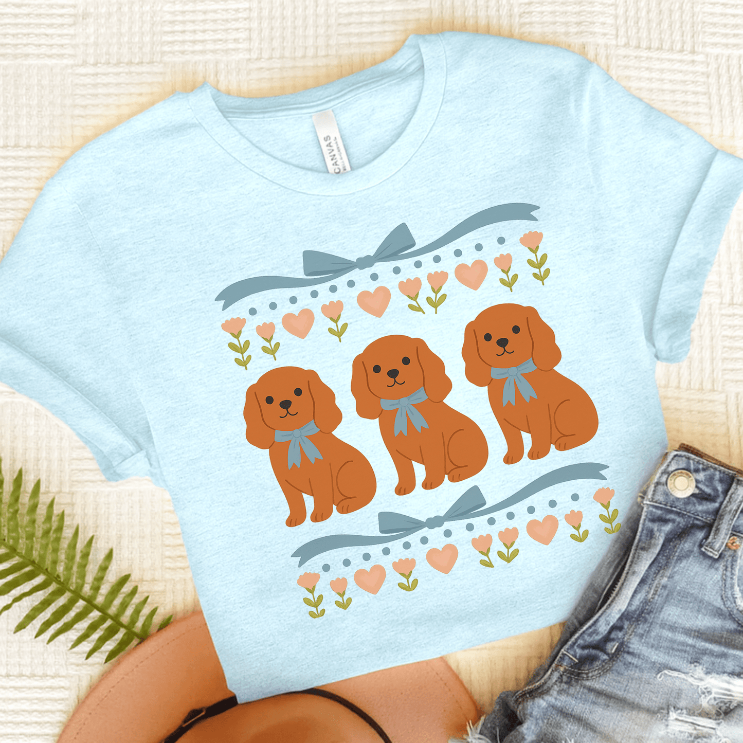 Printify T-Shirt Heather Ice Blue / S Ruby Cavalier Grandma TShirt