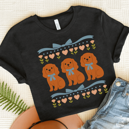 Printify T-Shirt Solid Black Blend / S Ruby Cavalier Grandma TShirt