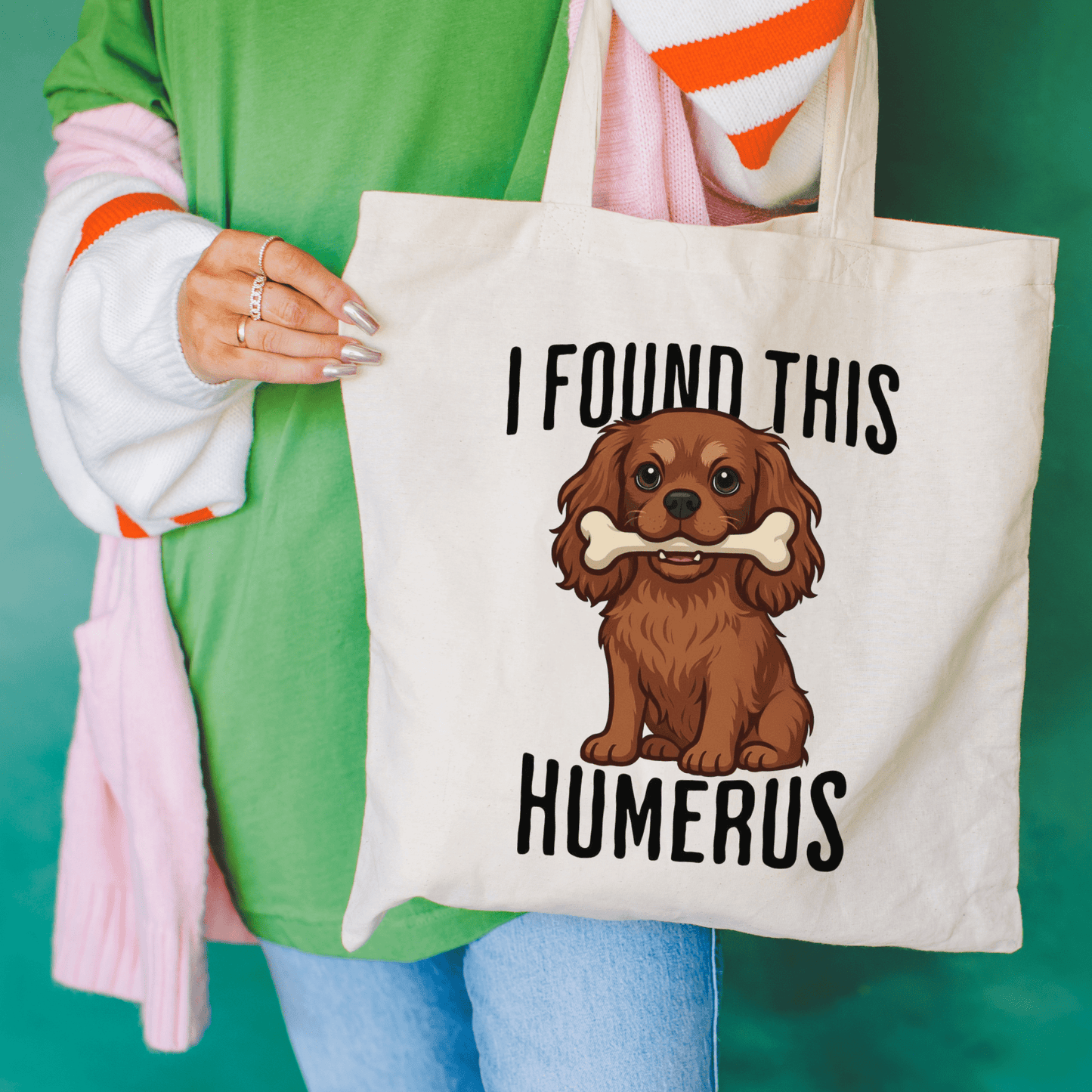 Ruby Cavalier Humerus Tote Bag Natural 15" x 16"