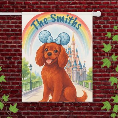 Printify Garden Flag 24.5'' × 32'' Ruby Cavalier King Charles Bulldog Magical Kingdom Garden Flag
