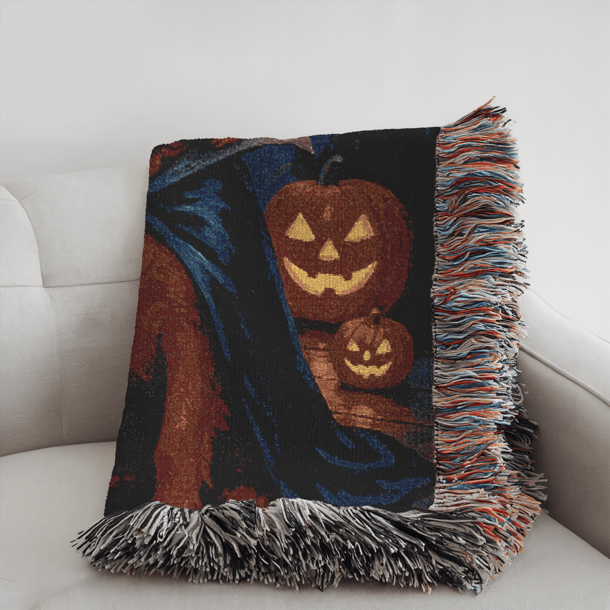 Printify Blanket Ruby Cavalier King Charles Dog Halloween Woven Blanket