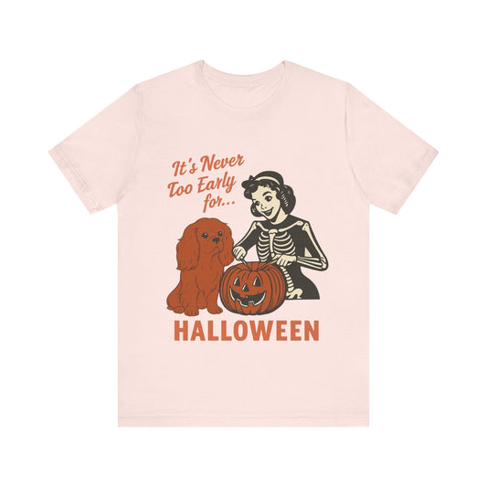 Printify T-Shirt Ruby Cavalier King Charles Early Halloween TShirt