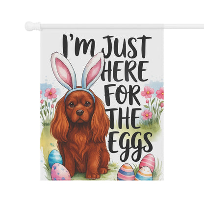 Ruby Cavalier King Charles Easter Garden Flag