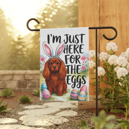 Ruby Cavalier King Charles Easter Garden Flag