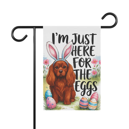 Ruby Cavalier King Charles Easter Garden Flag
