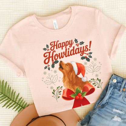 Printify T-Shirt Soft Pink / S Ruby Cavalier King Charles Howlidays TShirt
