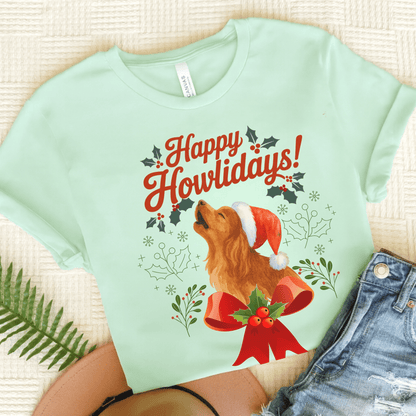 Printify T-Shirt Heather Mint / S Ruby Cavalier King Charles Howlidays TShirt