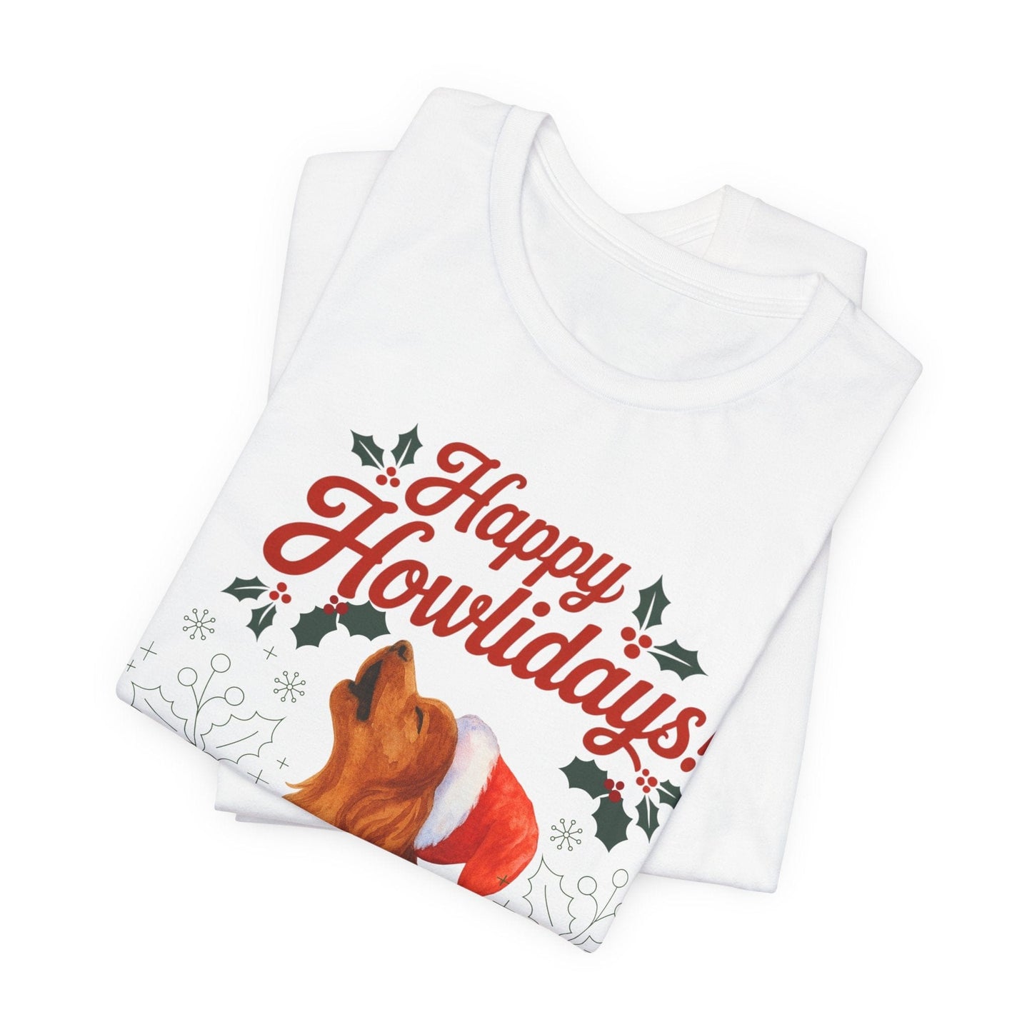 Printify T-Shirt Ruby Cavalier King Charles Howlidays TShirt