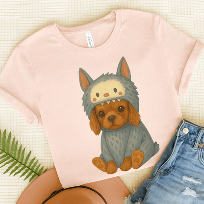 Printify T-Shirt Soft Pink / S Ruby Cavalier King Charles Little Monster TShirt
