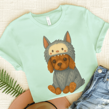 Printify T-Shirt Heather Mint / S Ruby Cavalier King Charles Little Monster TShirt