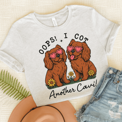 Printify T-Shirt Ash / S Ruby Cavalier King Charles Oops TShirt