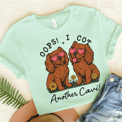Printify T-Shirt Heather Mint / S Ruby Cavalier King Charles Oops TShirt