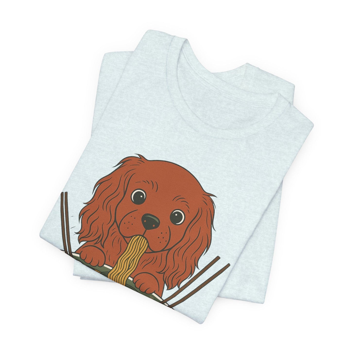 Printify T-Shirt Ruby Cavalier King Charles Ramen TShirt
