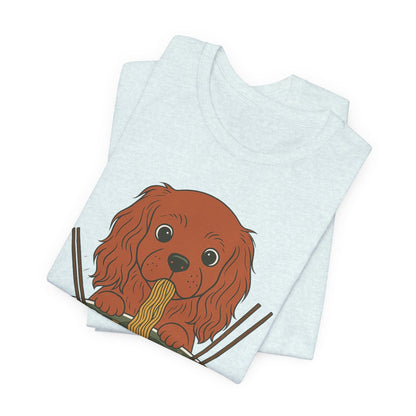 Printify T-Shirt Ruby Cavalier King Charles Ramen TShirt