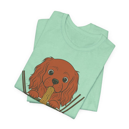 Printify T-Shirt Ruby Cavalier King Charles Ramen TShirt