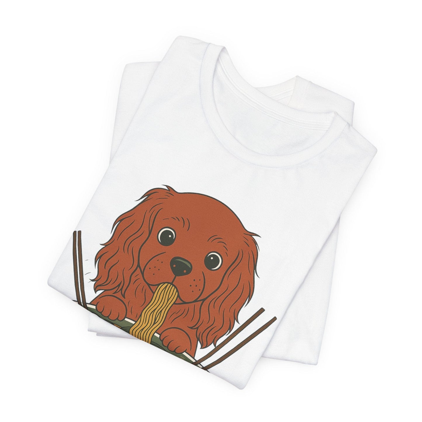 Printify T-Shirt Ruby Cavalier King Charles Ramen TShirt
