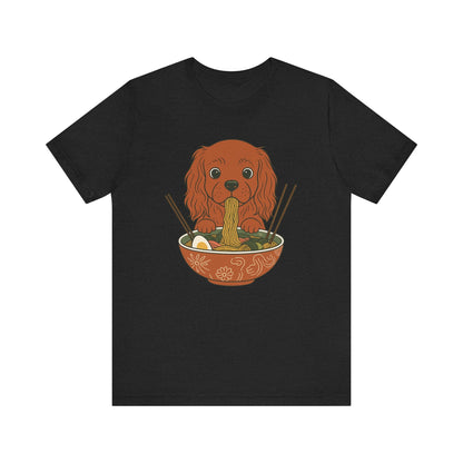 Printify T-Shirt Ruby Cavalier King Charles Ramen TShirt