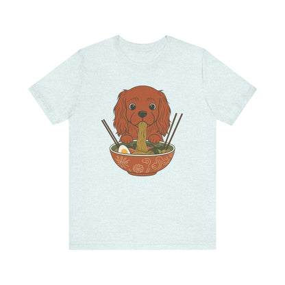 Printify T-Shirt Ruby Cavalier King Charles Ramen TShirt