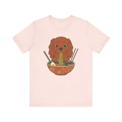 Printify T-Shirt Ruby Cavalier King Charles Ramen TShirt