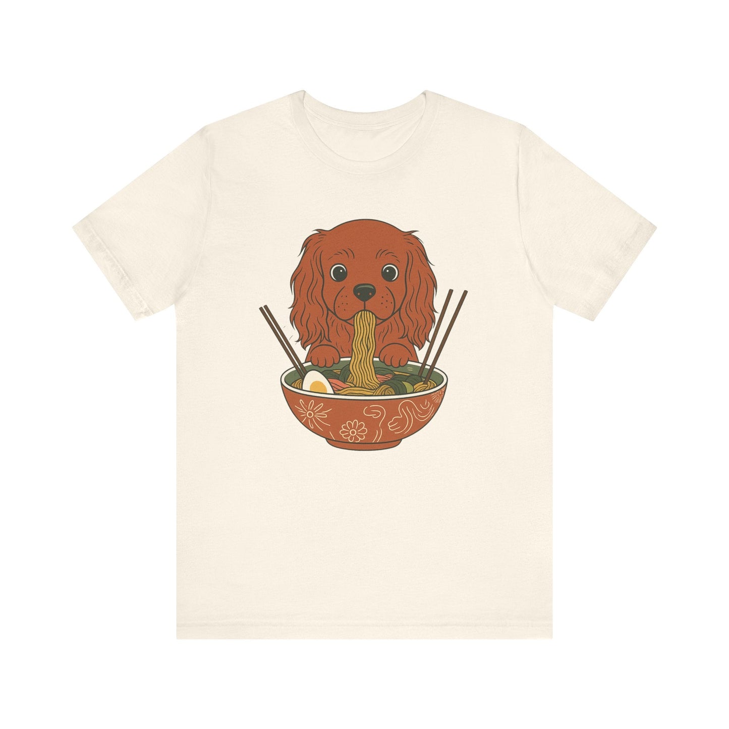 Printify T-Shirt Ruby Cavalier King Charles Ramen TShirt