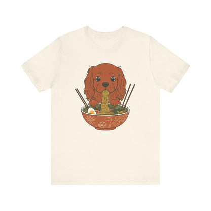 Printify T-Shirt Ruby Cavalier King Charles Ramen TShirt