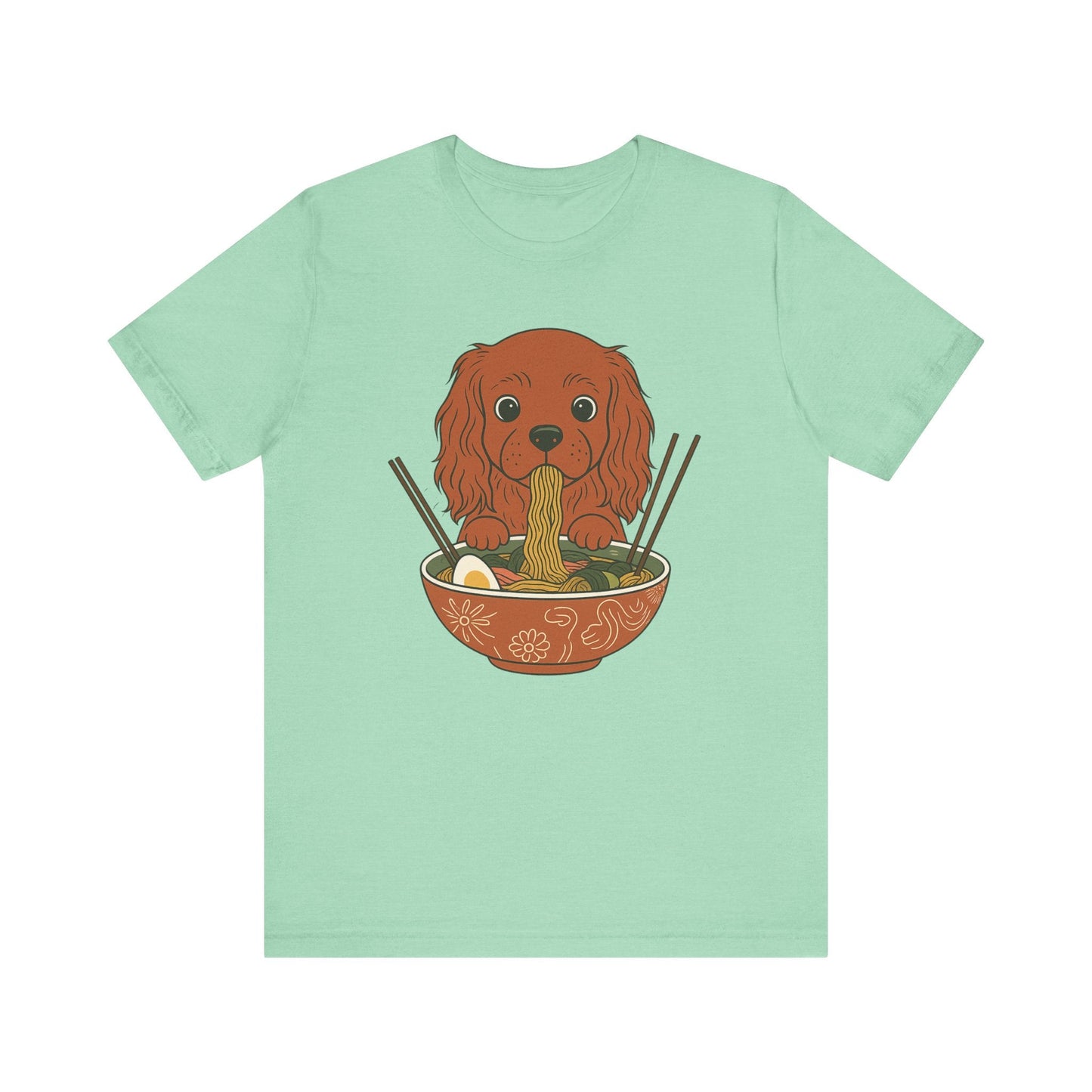 Printify T-Shirt Ruby Cavalier King Charles Ramen TShirt