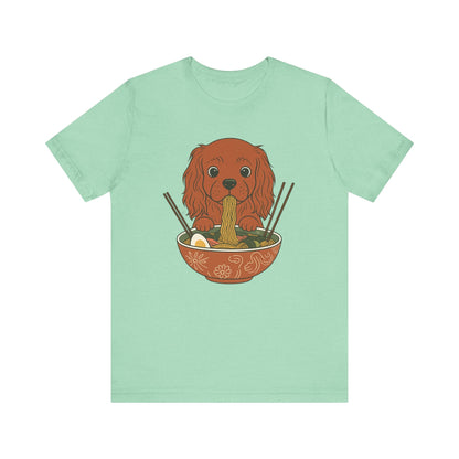 Printify T-Shirt Ruby Cavalier King Charles Ramen TShirt