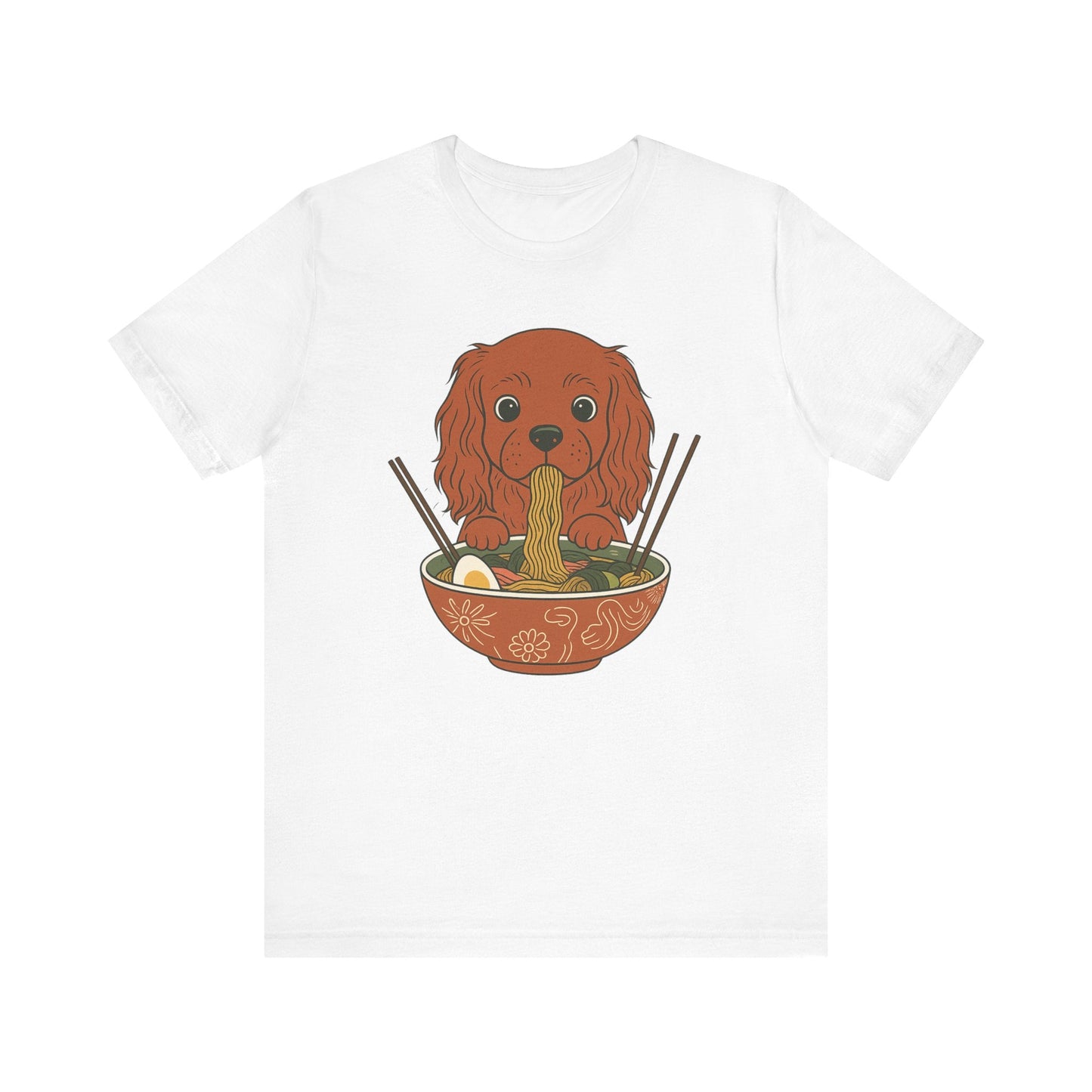 Printify T-Shirt Ruby Cavalier King Charles Ramen TShirt