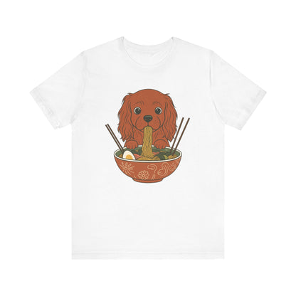Printify T-Shirt Ruby Cavalier King Charles Ramen TShirt